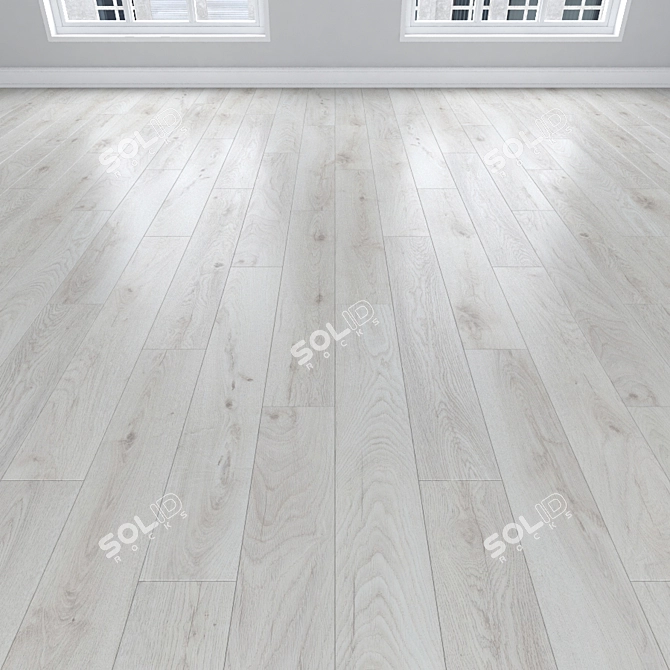 White Oak Parquet: Herringbone, Linear & Chevron 3D model image 2