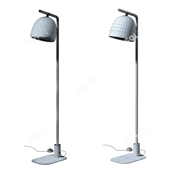 Elegant Polo Floor Lamp 3D model image 2