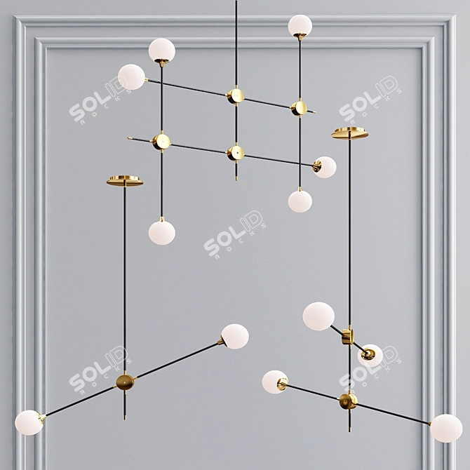 Modern Pendant Lighting Collection: ST-Luce SL429 3D model image 2