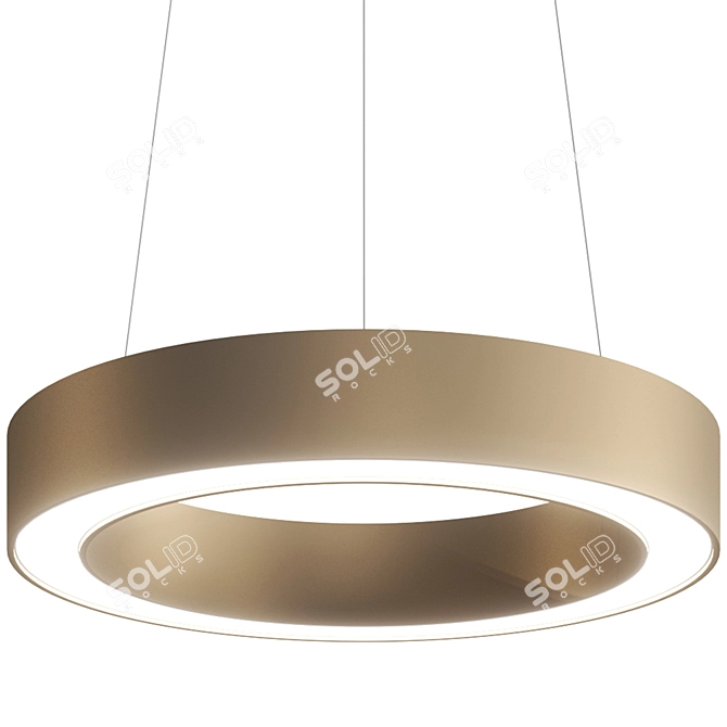 Apollo Pendant Lamp: Sleek LED Aluminum Design 3D model image 8