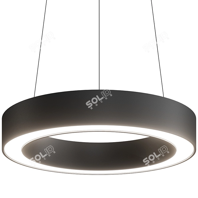 Apollo Pendant Lamp: Sleek LED Aluminum Design 3D model image 9