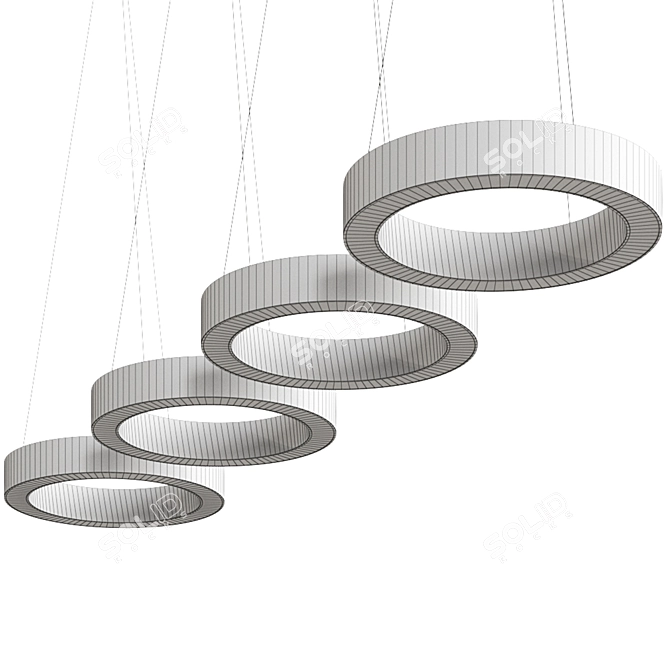 Apollo Pendant Lamp: Sleek LED Aluminum Design 3D model image 10