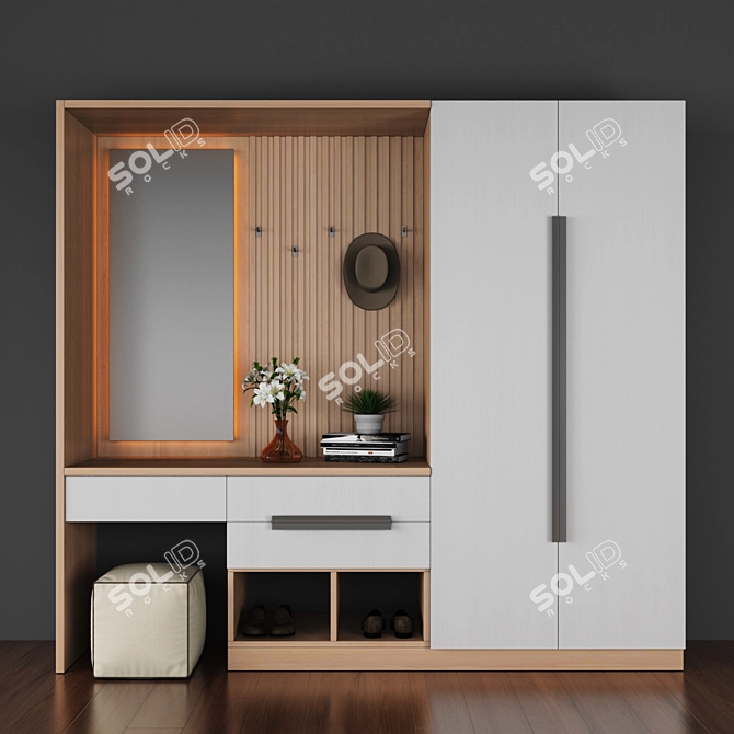 Modern 3D Furniture Set 3D model image 1