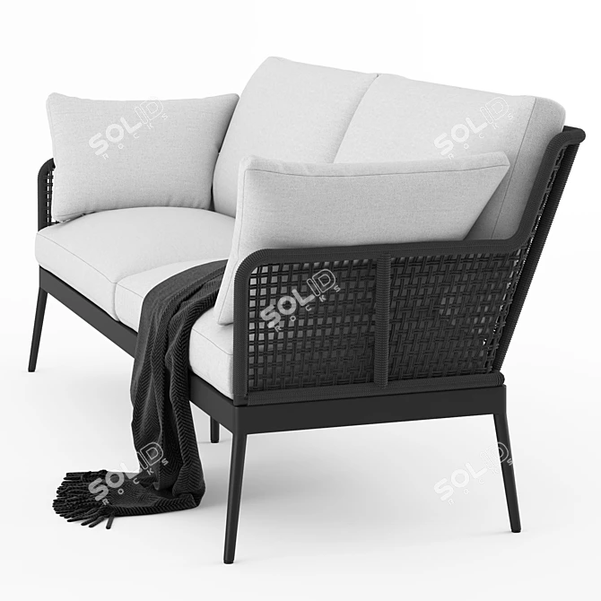 Sleek Somerset Outdoor Sofa 3D model image 2