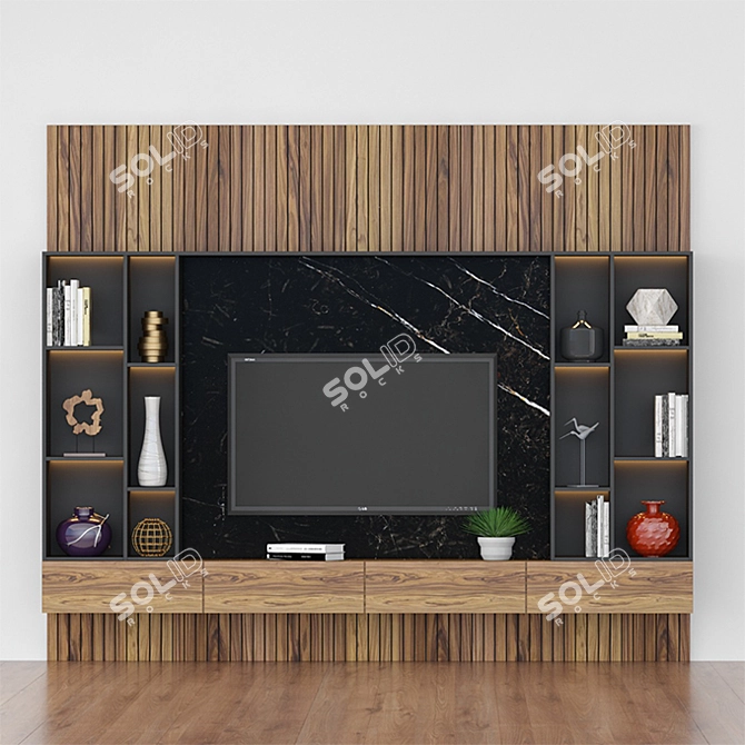 Sleek TV Stand: Stylish and Functional 3D model image 1