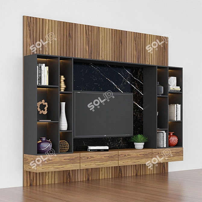 Sleek TV Stand: Stylish and Functional 3D model image 2