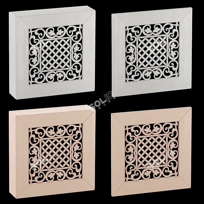 Title: Ornate Box and Panel 3D model image 1