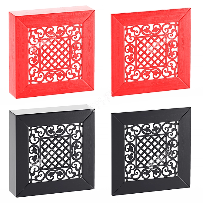 Title: Ornate Box and Panel 3D model image 2
