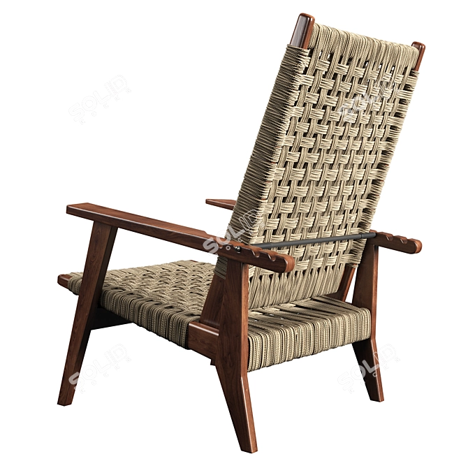 Parisian-inspired Reclining Chair: Arteriors Jericho 3D model image 4