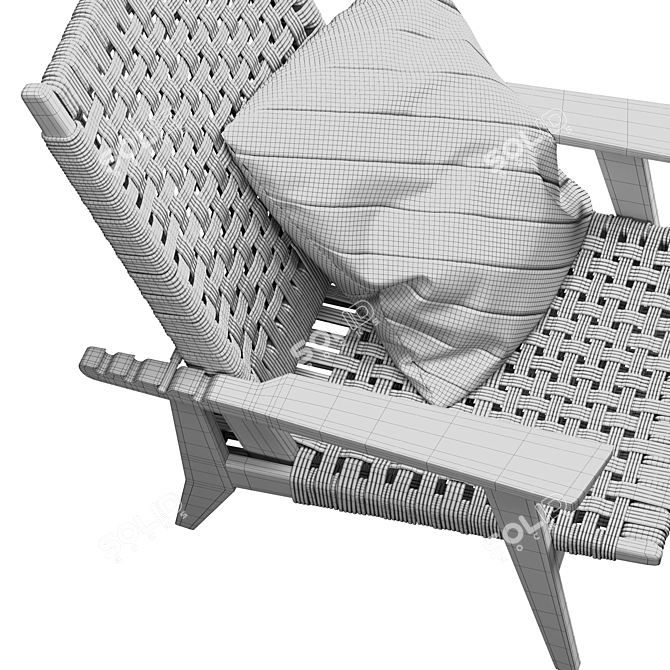 Parisian-inspired Reclining Chair: Arteriors Jericho 3D model image 5