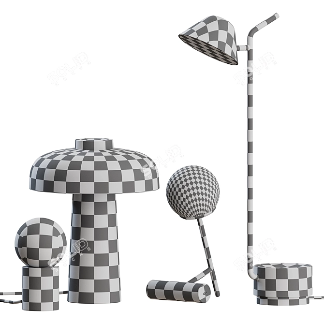 Modern Table Lamps Collection 3D model image 2