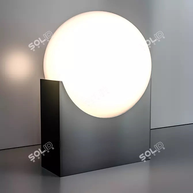 Elegant Glass Table Lamp 3D model image 1