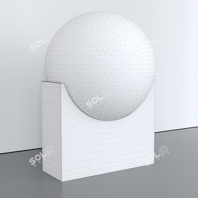 Elegant Glass Table Lamp 3D model image 2