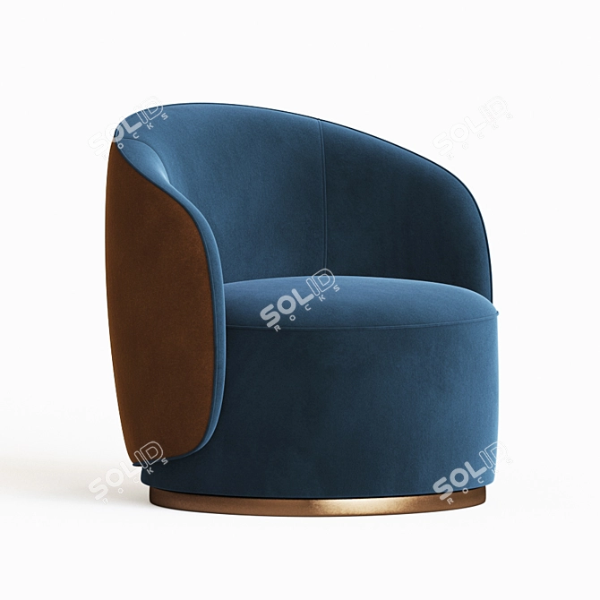 Luxurious Fendi Casa Anabelle Armchair: Ultimate Comfort & Style 3D model image 2