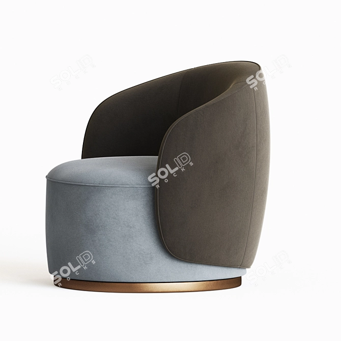 Luxurious Fendi Casa Anabelle Armchair: Ultimate Comfort & Style 3D model image 3