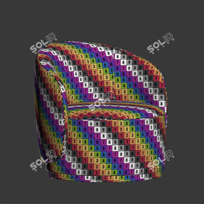 Luxurious Fendi Casa Anabelle Armchair: Ultimate Comfort & Style 3D model image 4