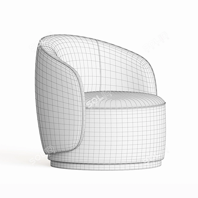 Luxurious Fendi Casa Anabelle Armchair: Ultimate Comfort & Style 3D model image 5