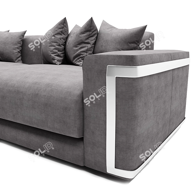 Elegant Montgomery Fendi Sofa 3D model image 3