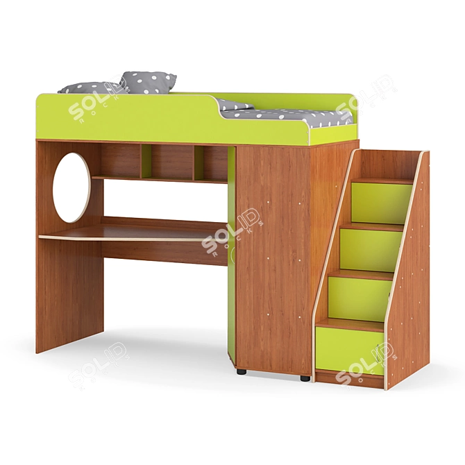 Modular Kids Bed Set 3D model image 2