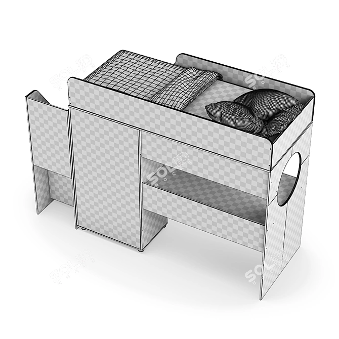 Modular Kids Bed Set 3D model image 5