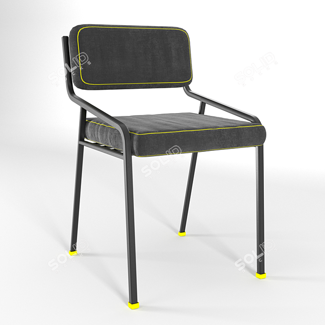 Minimalist Hadi Chair: Sleek & Modern 3D model image 3