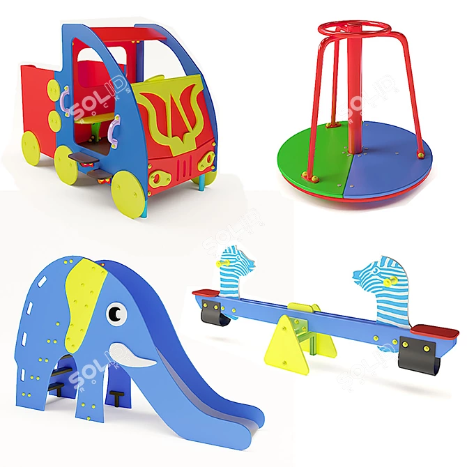 Playground Fun - Equipment Set 3D model image 6