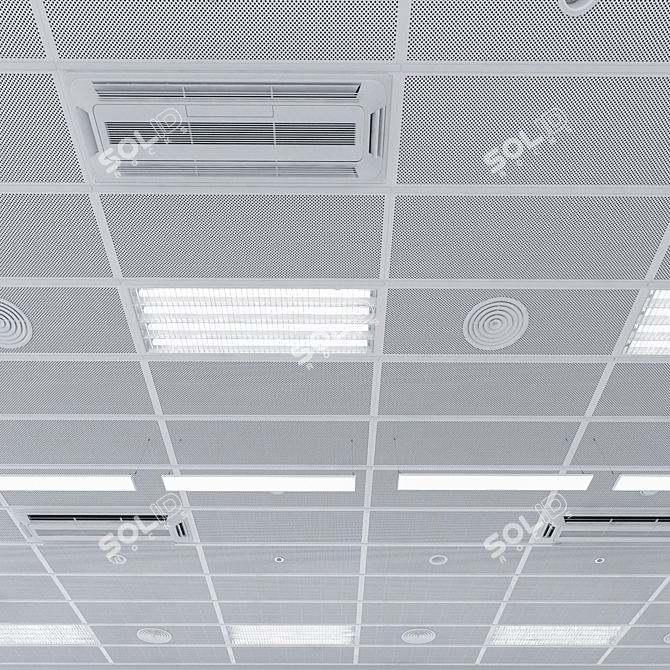 Armstrong Ceiling System Set 3D model image 3