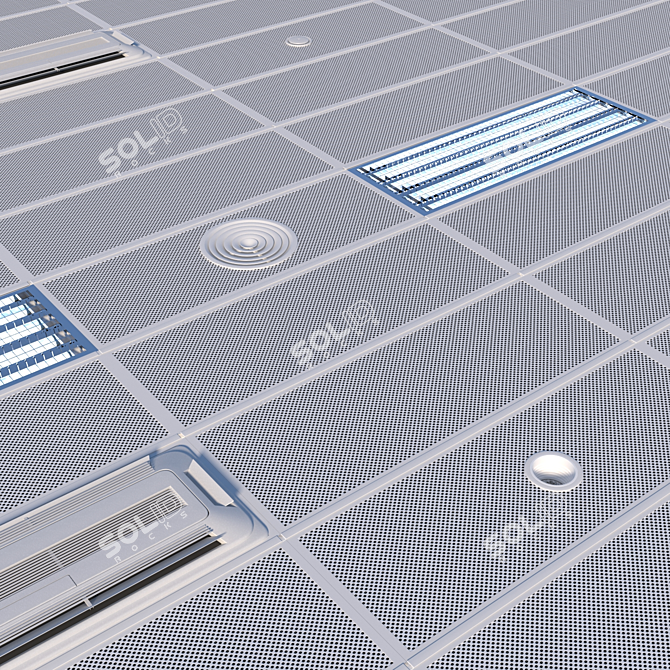 Armstrong Ceiling System Set 3D model image 4