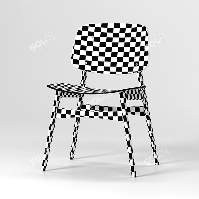 Contemporary Dining Chair Set 3D model image 3