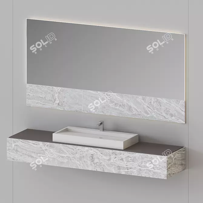 Reflective Elegance with 36e8 Mirror 3D model image 1