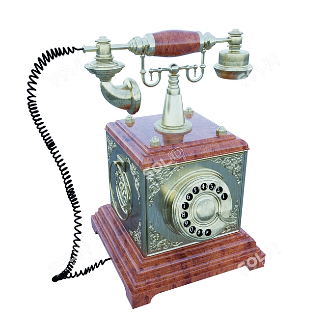 Vintage 3D Phone R1 - Timeless Elegance 3D model image 1