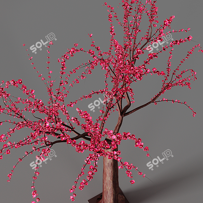 Blooming Beauty: Osaka Cherry Tree 3D model image 2