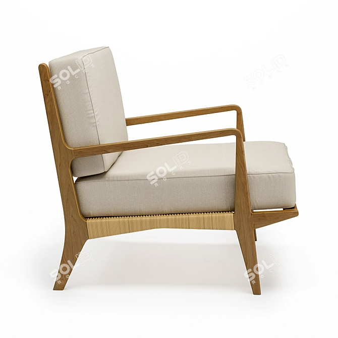 Modern Rattan Allister Chair 3D model image 3