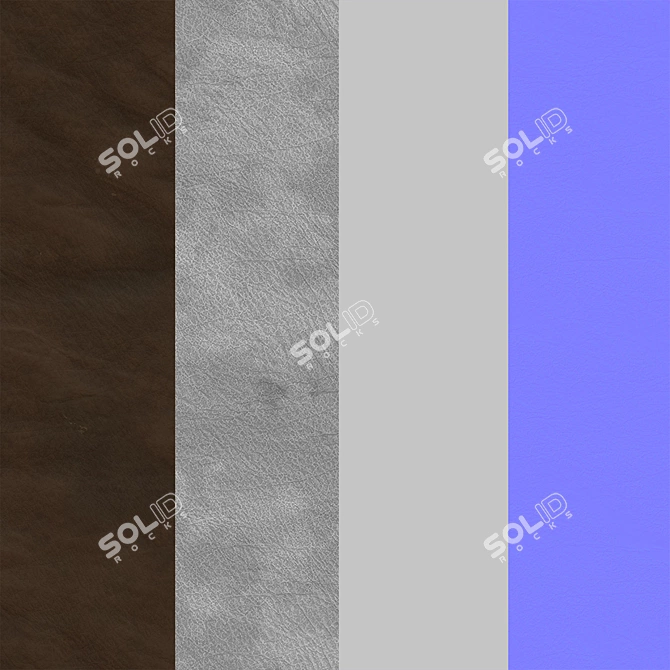 Brown Plain Leather Texture 3D model image 3