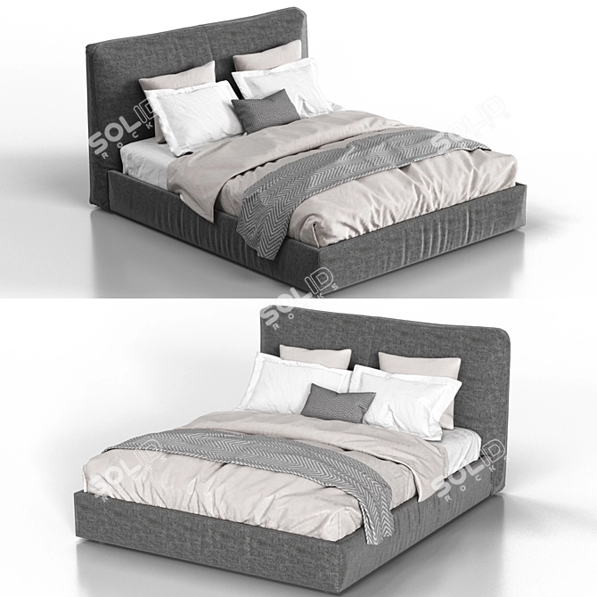 Elevate Restful Sleep: Flou MyPlace Bed 3D model image 1