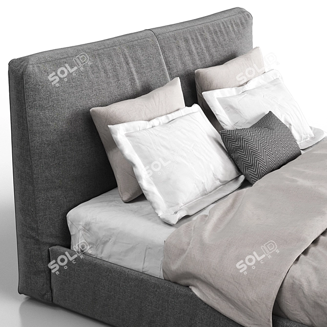 Elevate Restful Sleep: Flou MyPlace Bed 3D model image 2