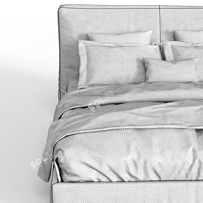 Elevate Restful Sleep: Flou MyPlace Bed 3D model image 5