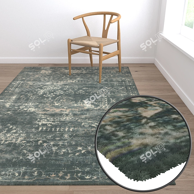 Versatile Carpet Set: High-Quality Textures, Multiple Variants 3D model image 5