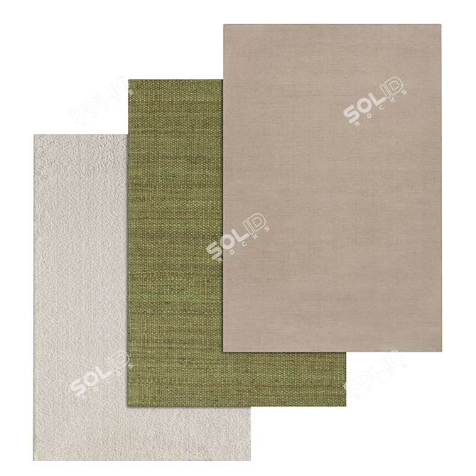 Versatile High-Quality Carpets Set 3D model image 1