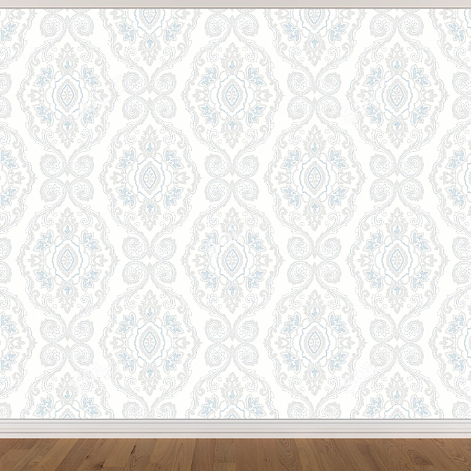 Seamless Wallpaper Set with 3 Colors 3D model image 2