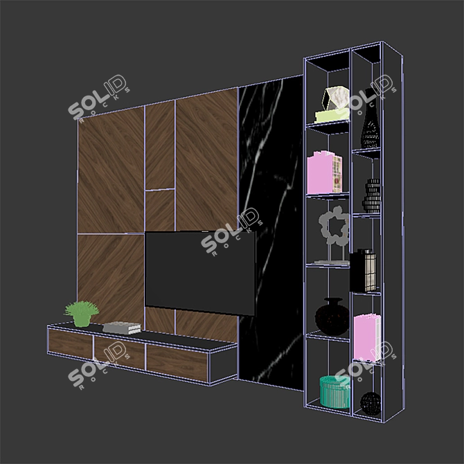 Sleek TV Stand: Modern Design 3D model image 3