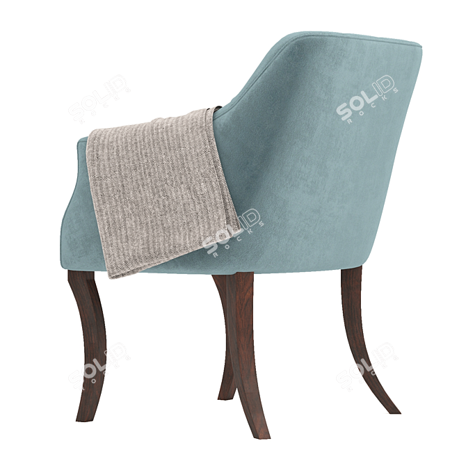 Sleek Tub Dining Chair 3D model image 3