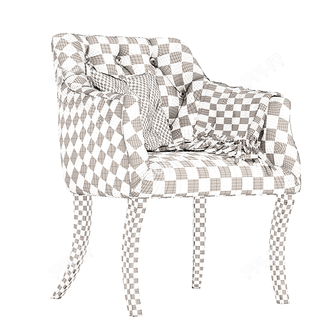 Sleek Tub Dining Chair 3D model image 4