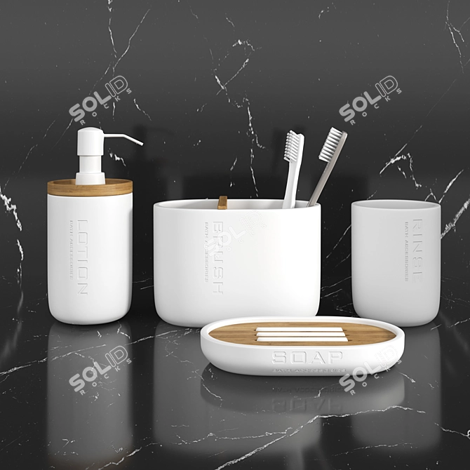 Luxury Bath Set: Complete Your Bathroom 3D model image 2