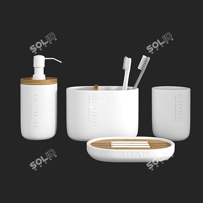Luxury Bath Set: Complete Your Bathroom 3D model image 4
