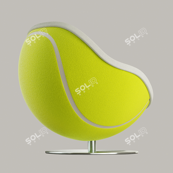 Volley Tennis Ball Lounge Chair 3D model image 4