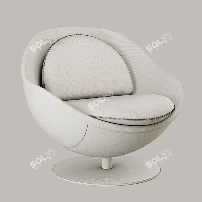 Volley Tennis Ball Lounge Chair 3D model image 5