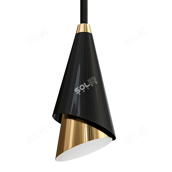 Exquisite Elegance: Lucio Black & Gold 3D model image 1