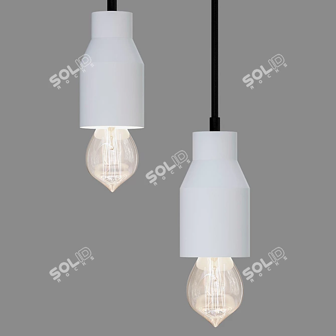 Sleek Cement Pendant: Tatius 3D model image 1