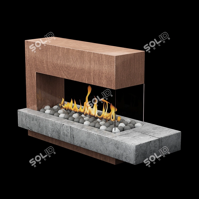 Sleek Fire Furnace 3D model image 10